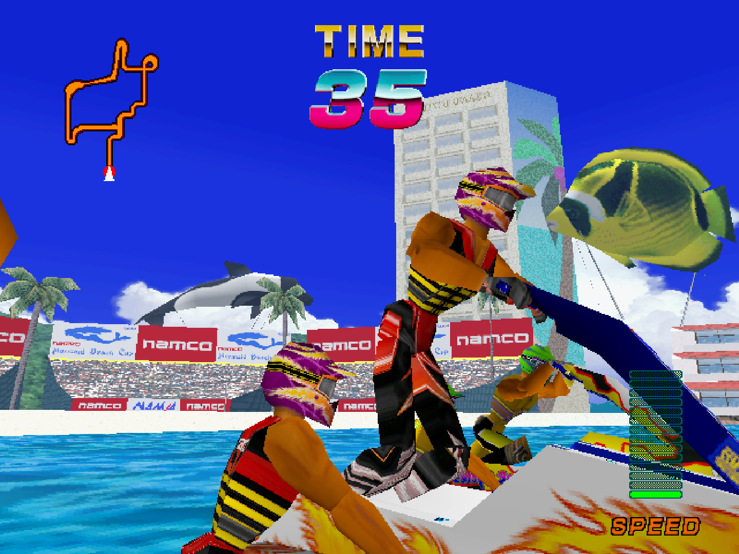 水上バイクで走り競い合うマリンスポーツゲーム『アクアジェット』の「アーケードアーカイブス」版が8月14日に配信決定_003