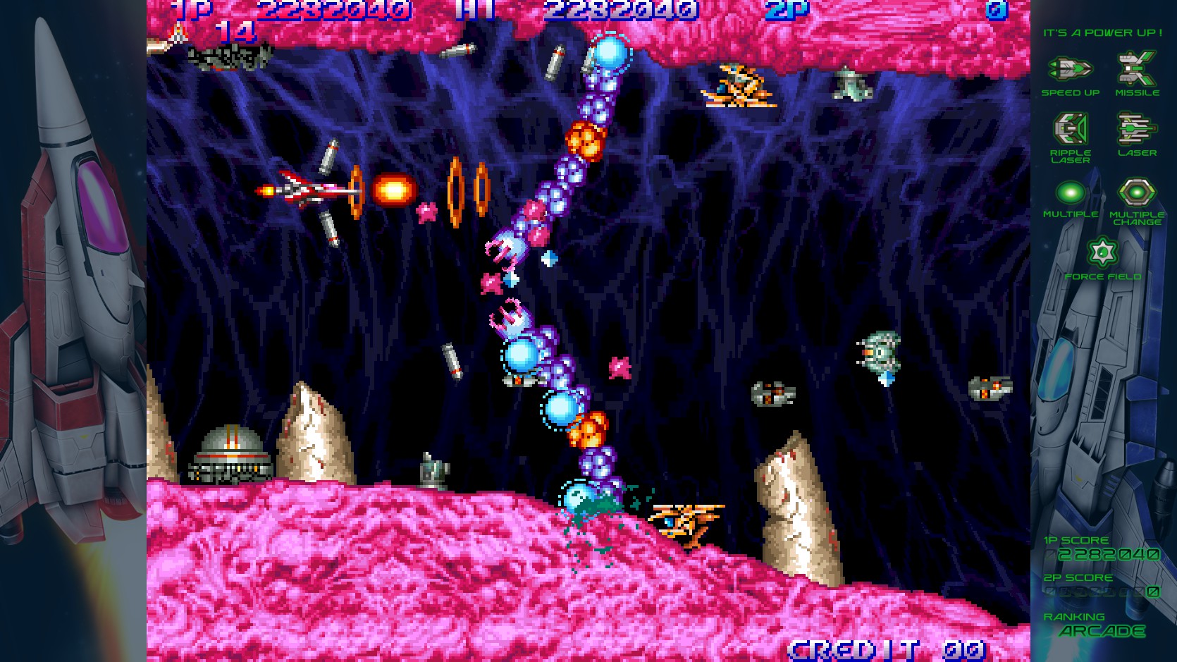 STGガチ勢が完全新作『沙羅曼蛇III』に挑戦したら速攻で1周目をノーミスクリア、勢い余って4周目に突入_016