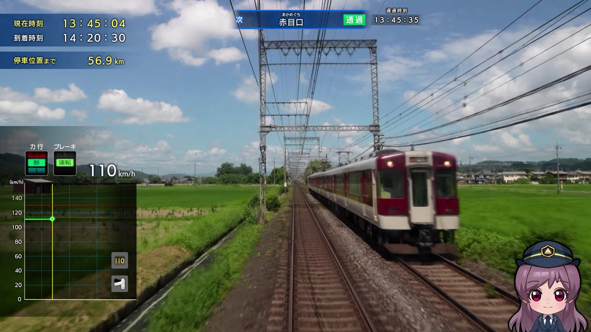 『鉄プロ ⻑距離運転！特急ひのとり 近畿⽇本鉄道 編』11月20日に発売へ。大阪～名古屋間「約190km」に挑める鉄道運転ゲーム_012