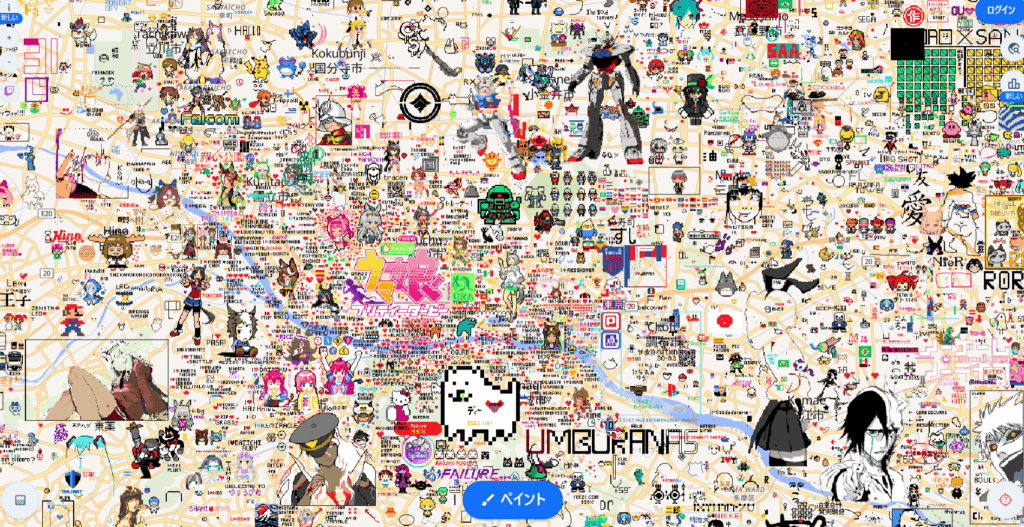 地図上にドット絵のラクガキができちゃうサービス『wplace』がSNSで話題に。著名な作品の聖地はドット絵で溢れ、「どこが聖地なのか一目みてわかる」「ずっと眺めてしまう」「ドット絵職人がいる」と多数のコメント