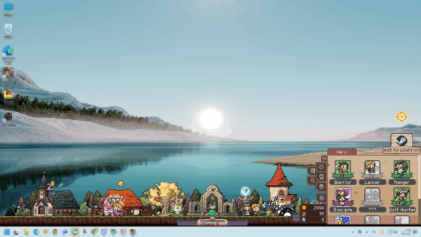 かわいい勇者を“デスクトップ下”で育てる放置系育成ゲーム『だらだら村』体験版が公開_001