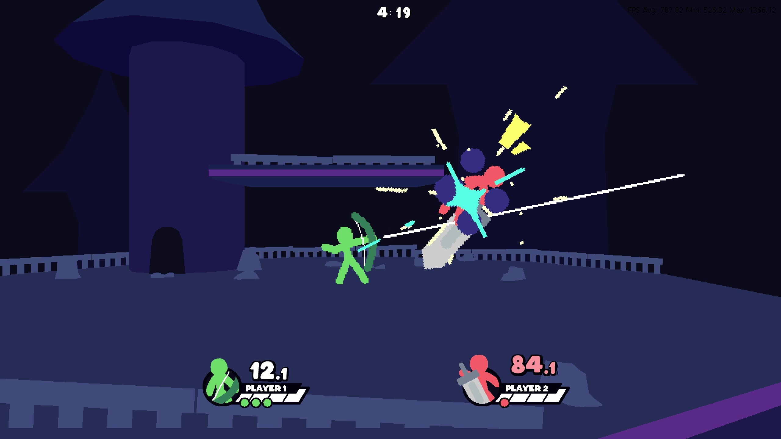 『A Few Quick Matches』が配信開始。最大4人マルチに対応する棒人間の2D大乱闘ゲーム_001