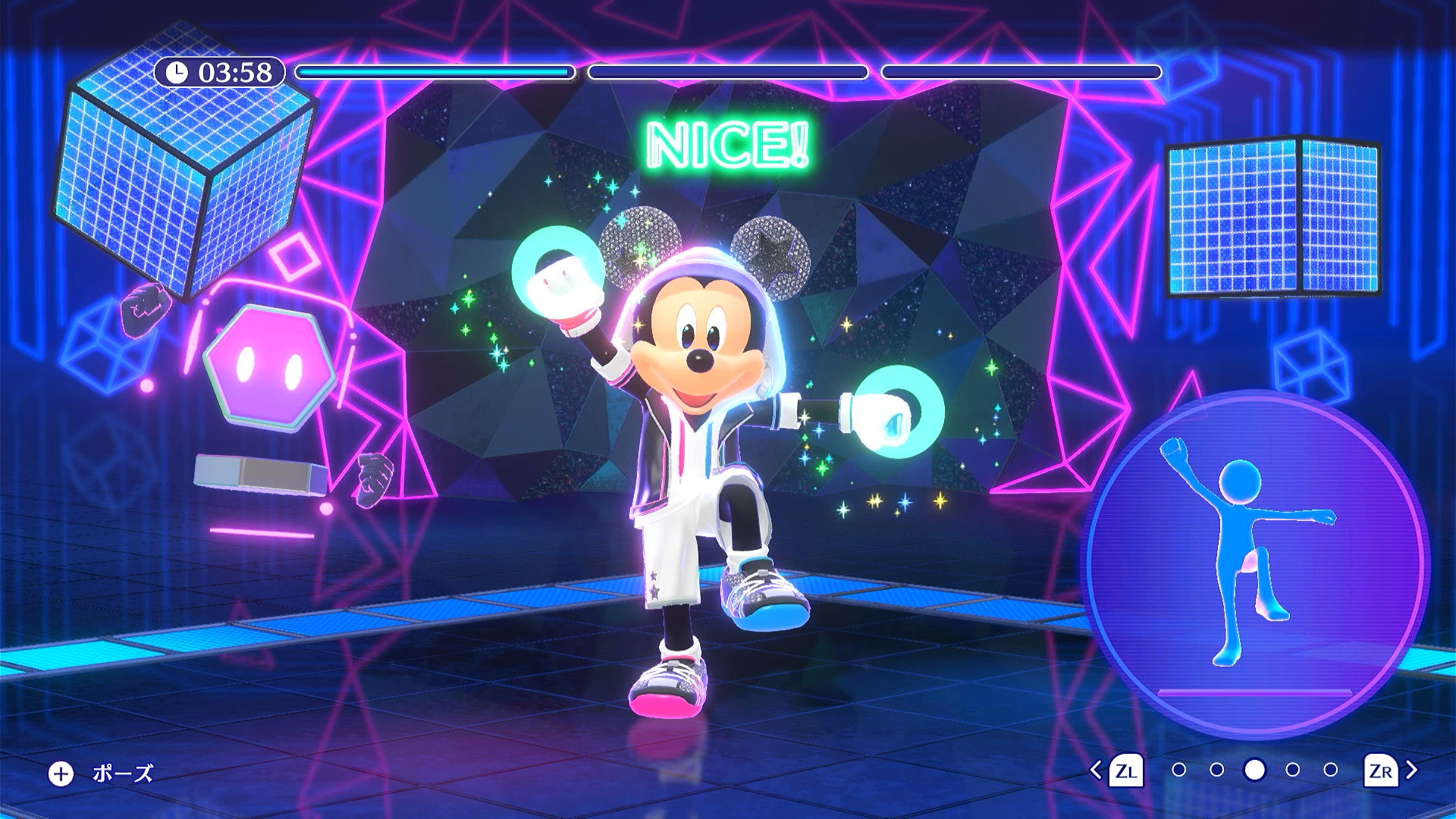 『ディズニー ミラネス フィットネス』12月11日ごろ発売決定。「ミッキーマウスと始める」エクササイズゲーム_001