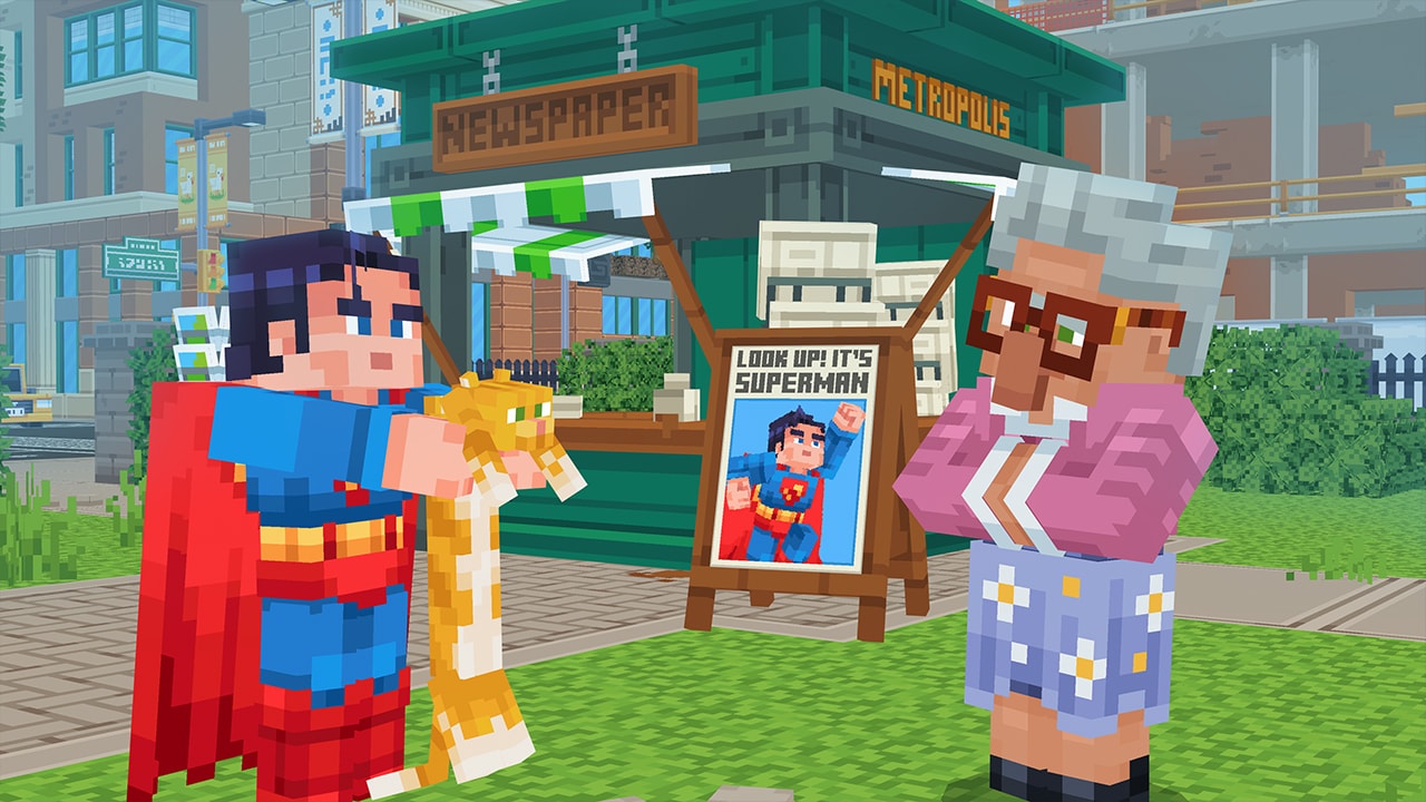 『マイクラ』と『スーパーマン』のコラボDLCが登場。空を飛ぶだけでなく“目からビーム”や冷凍ブレスも使えちゃう_006