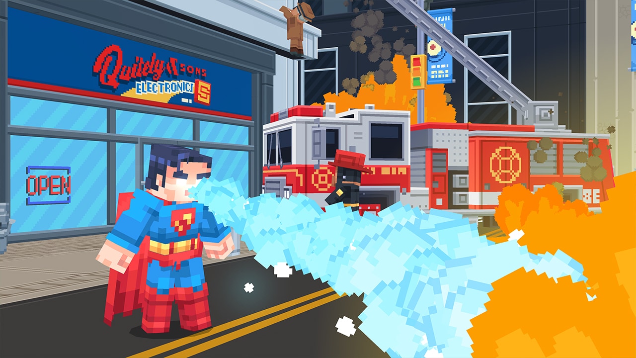 『マイクラ』と『スーパーマン』のコラボDLCが登場。空を飛ぶだけでなく“目からビーム”や冷凍ブレスも使えちゃう_002