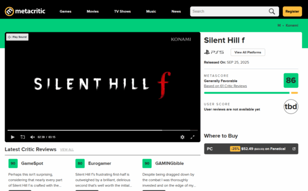 『SILENT HILL f』海外レビューでメタスコア平均「86/100」と高評価を獲得_001