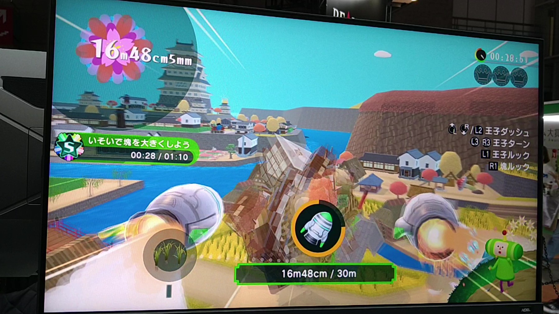 『ワンス・アポン・ア・塊魂』TGS試遊レビュー・感想・評価＆ブースレポート。王様は相変わらず傍若無人、王子たちの着ぐるみも_009