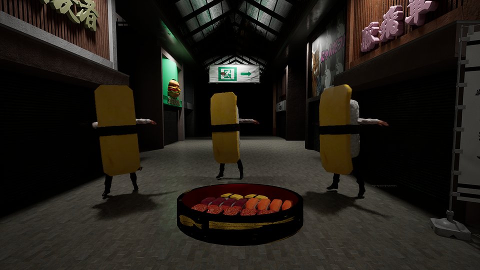 『SUSHI DELIVERY』が9月22日にSteamにて配信開始。ループ型の精神的ホラーゲーム_001