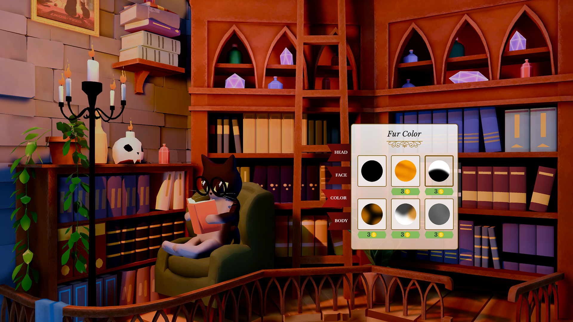 ネコに魔法の本を読ませるデスクトップ放置系ゲーム『Black Cat Book Club』が発表_004