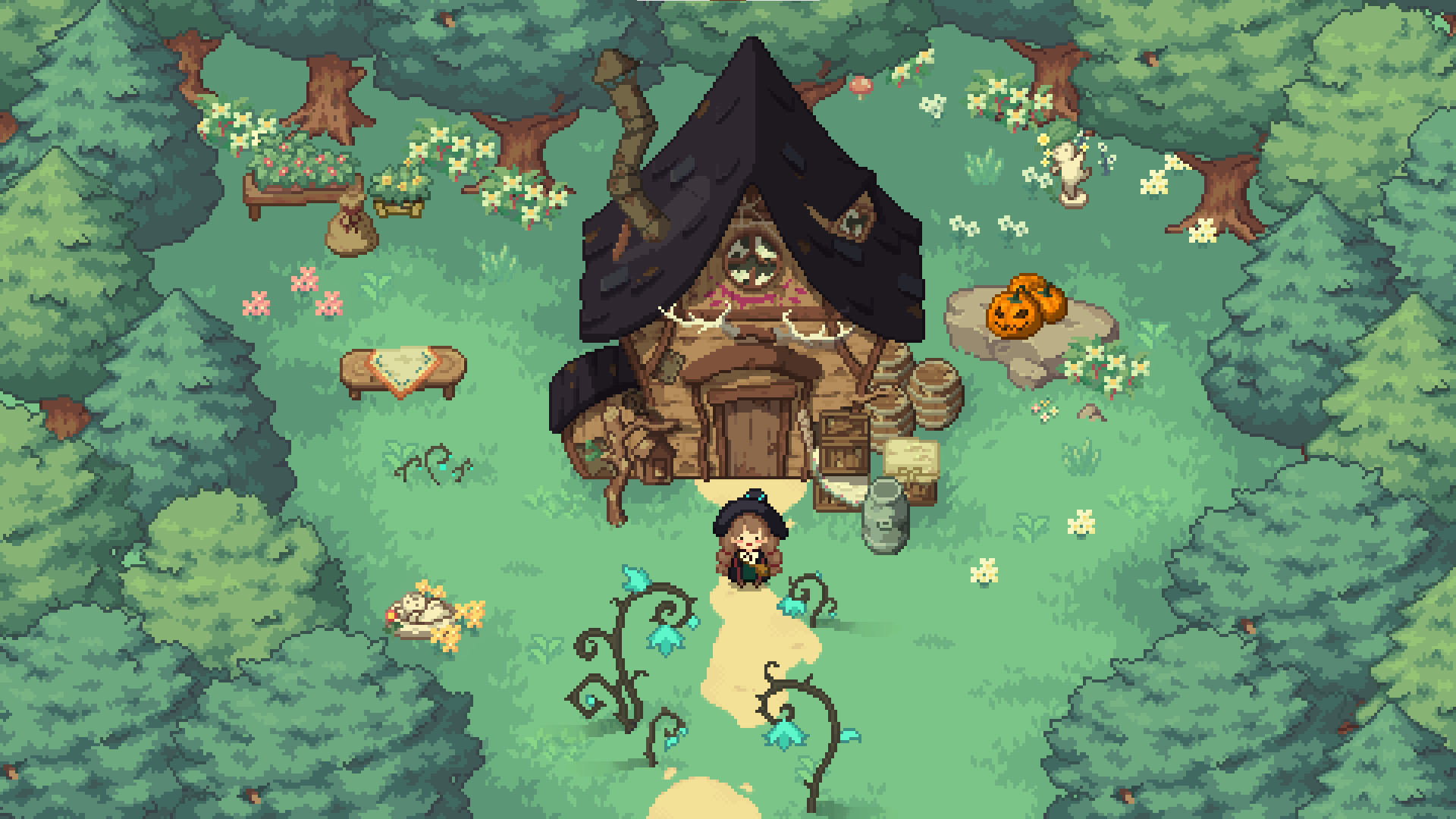 『リトルウィッチ イン ザ ウッズ』ついに正式リリース。見習い魔女が辺境の村で一人前を目指すスローライフゲーム_001