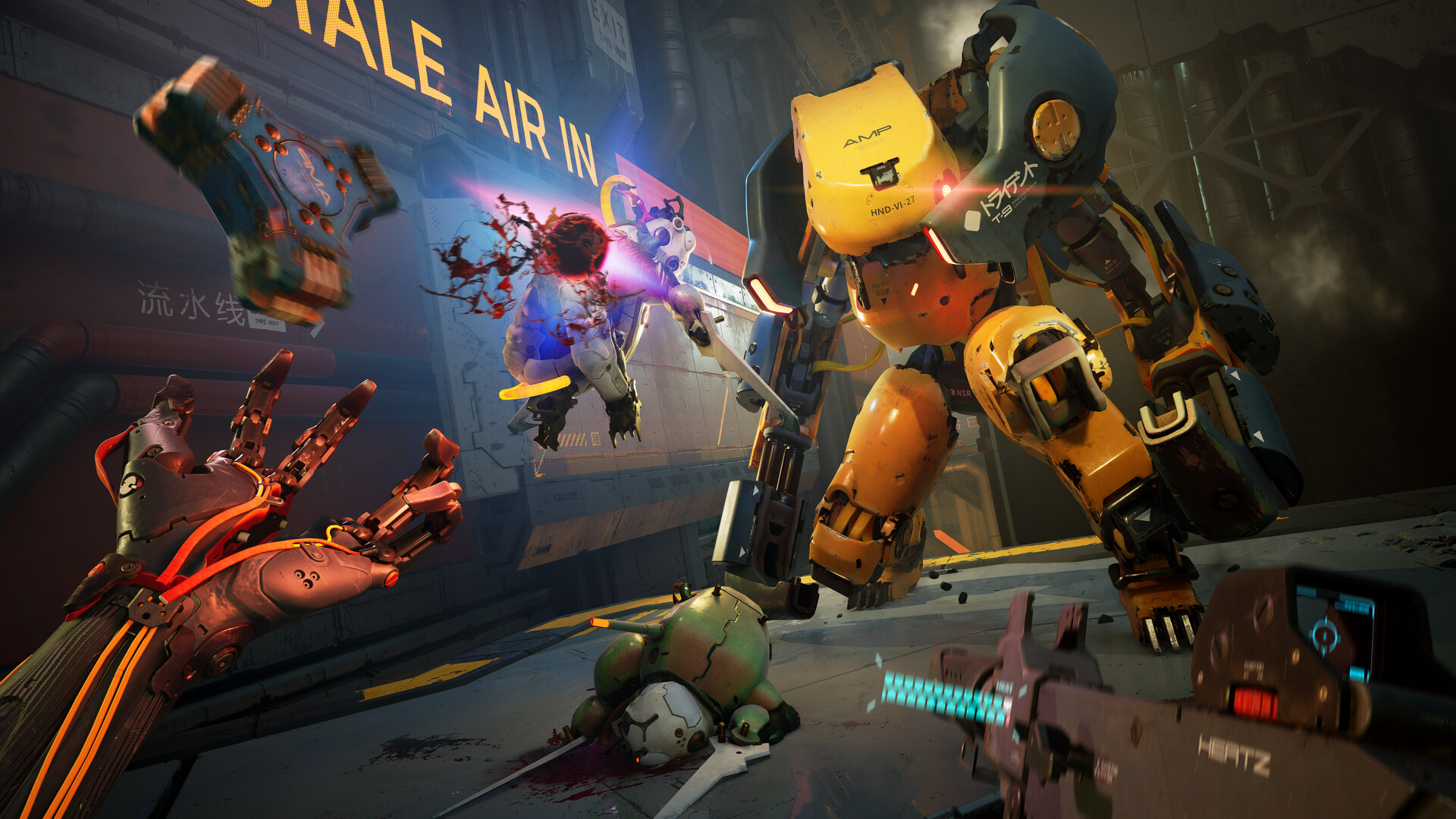 敵をハイテンポに蹴散らしていく新作パルクールFPS『METAL EDEN』が発売開始。Steamではさっそく“非常に好評”に_004