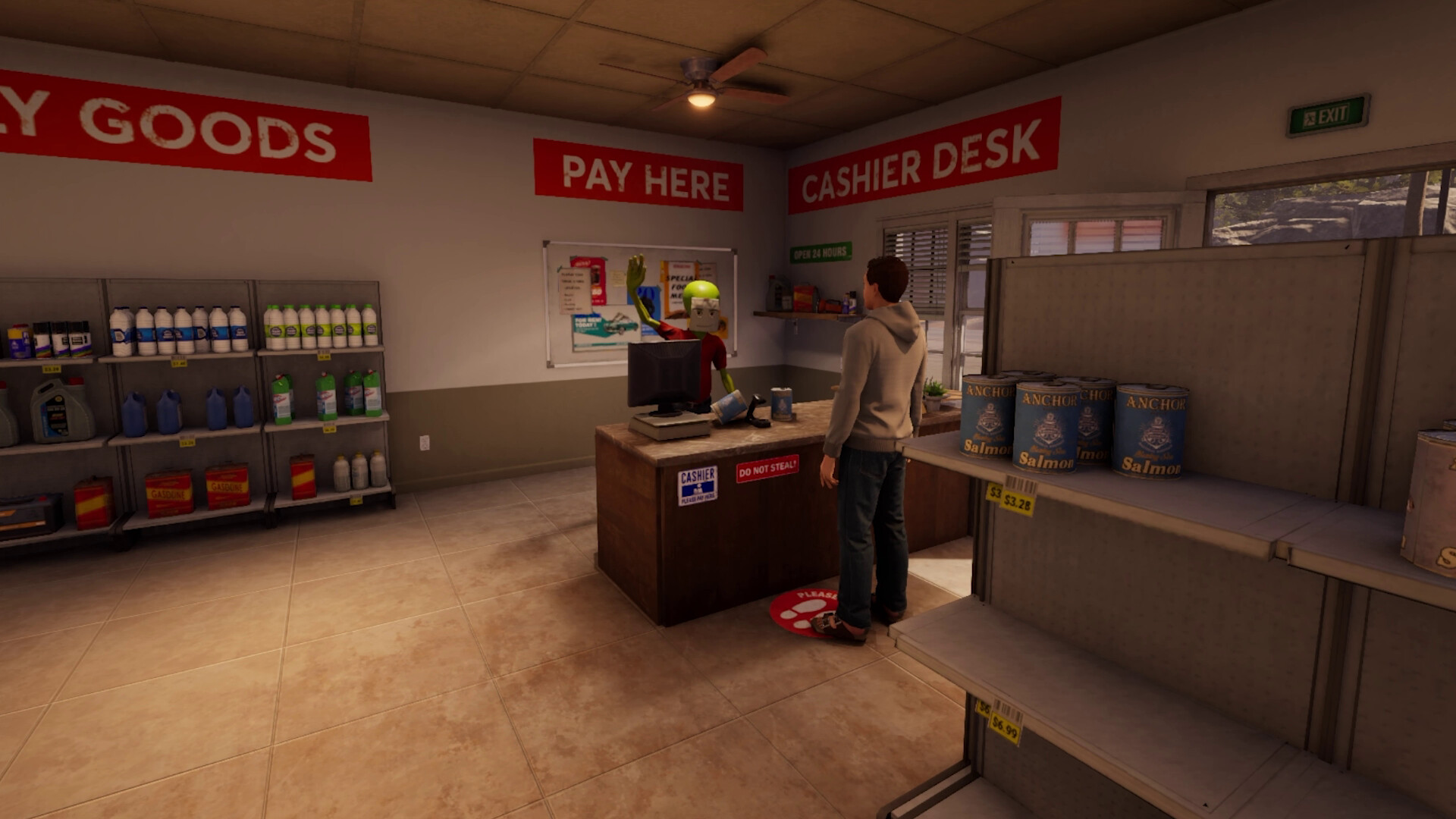 『Roadside Research』の体験版がリリース。人間に扮したエイリアンがガソリンスタンドで働くゲーム_003