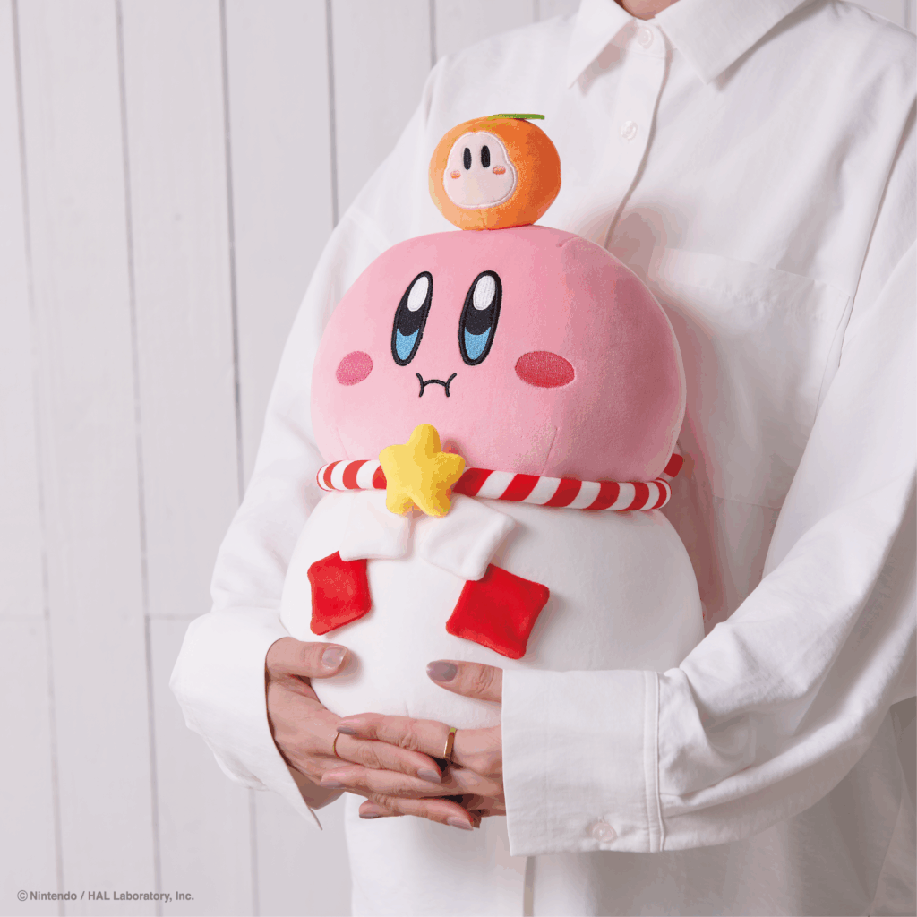 カービィが鏡餅を吸い込んじゃった！？キュートすぎる「おもちもちもちクッション」今年は“ほおばり”の表情で登場_006