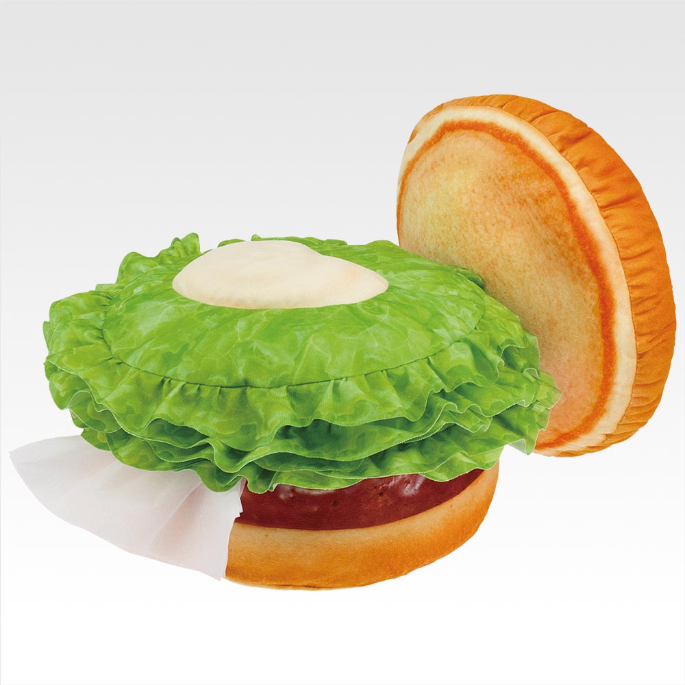 レタスとパティの間から紙を引き出せる「テリヤキバーガー ティッシュケース」11月に登場_002