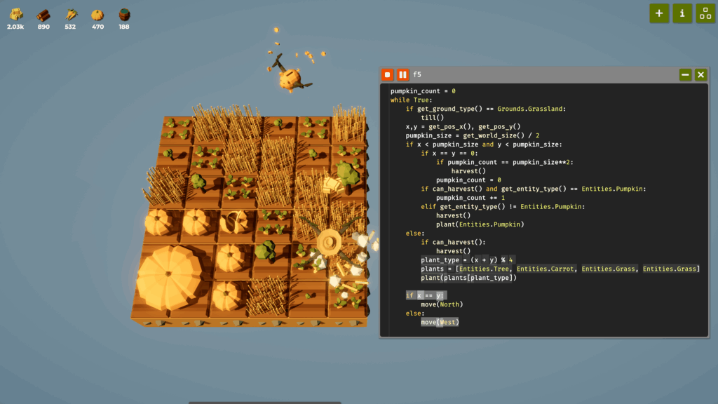 Python風プログラミング言語で農業を全自動化するゲーム『農家は Replace() されました』の正式版が配信開始。早期アクセス版のSteamレビューは「圧倒的に好評」。解説テキストが用意されており初心者も安心。VS Codeなどの外部エディタを利用しての編集も可能
