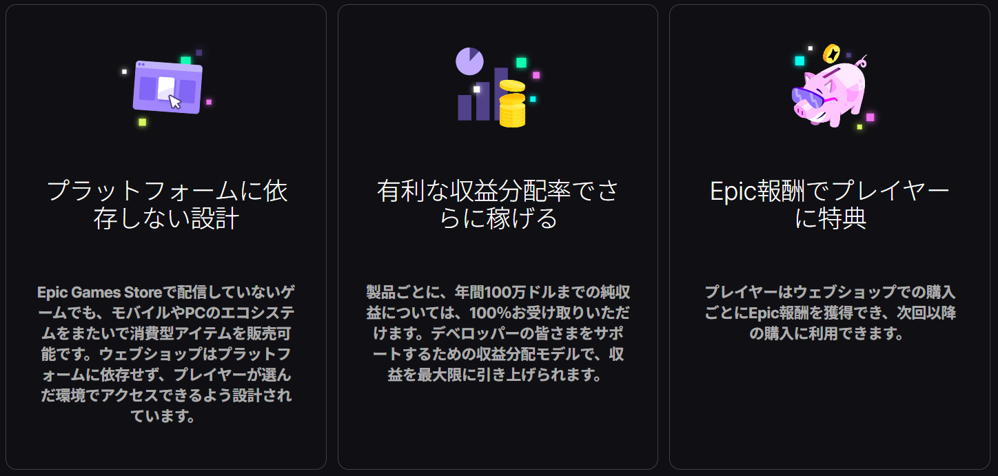 Epic Gamesが新サービス「Epicウェブショップ」を発表。ゲーム内コンテンツの直接販売が可能_001