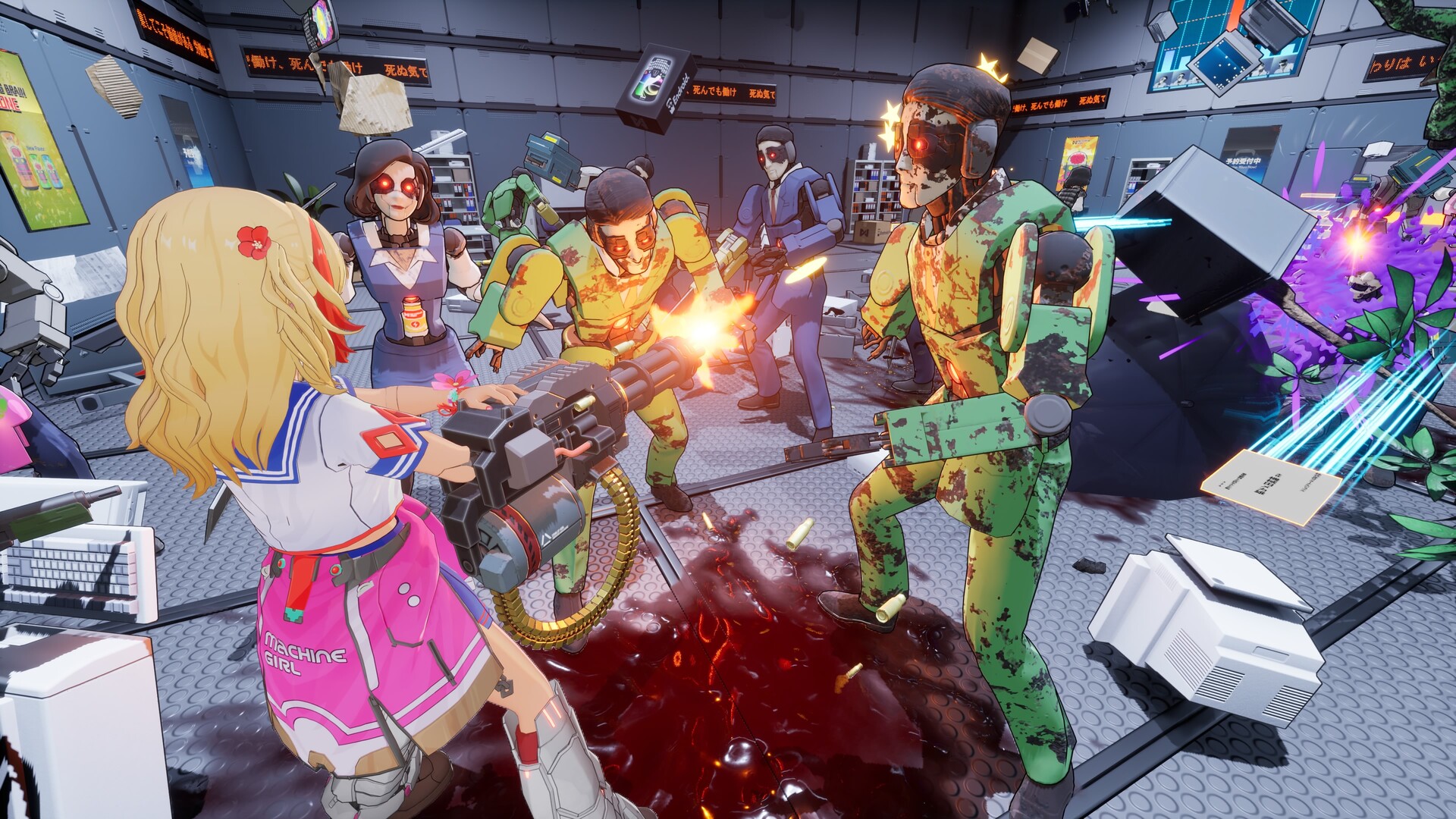 『ゼンシンマシンガール』がリリース。サイボーグJKがブラック企業をぶっ潰すローグライクアクション
_002