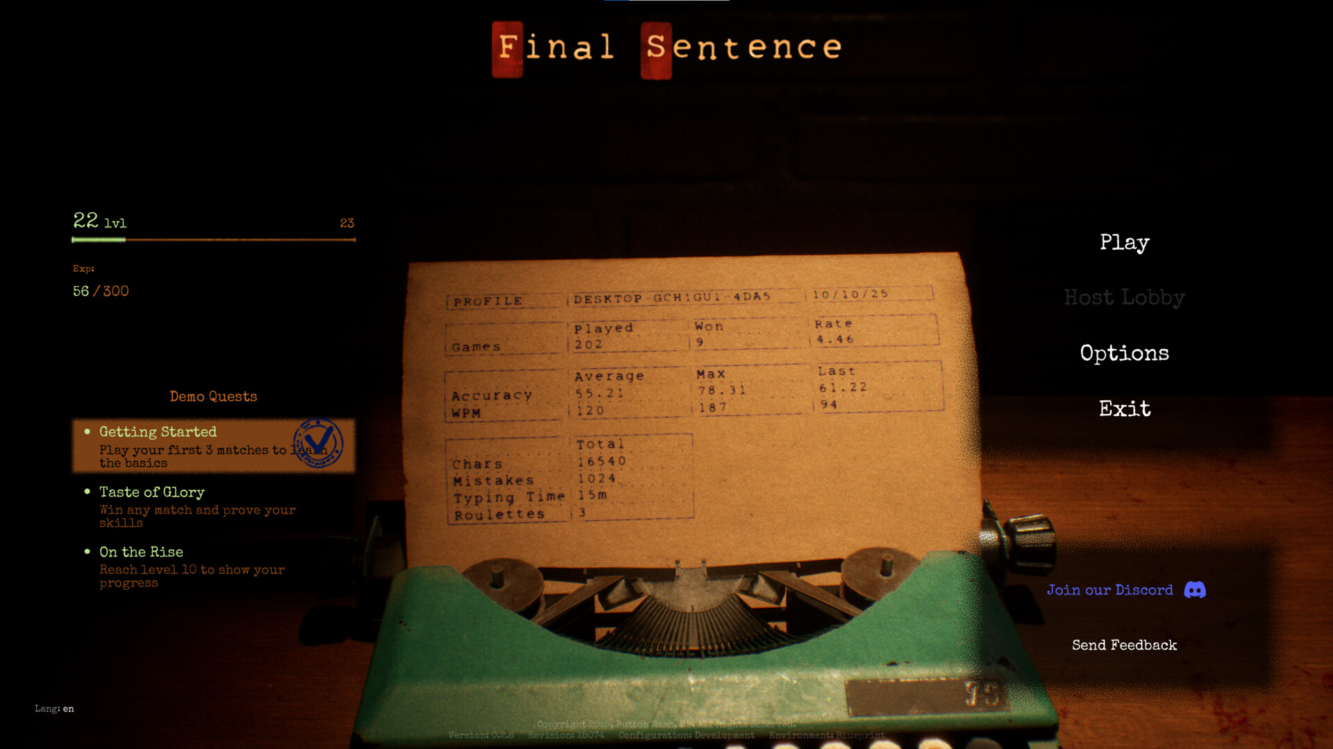 『Final Sentence』の体験版が配信。“タイピング”で戦うバトルロワイヤルゲーム_002