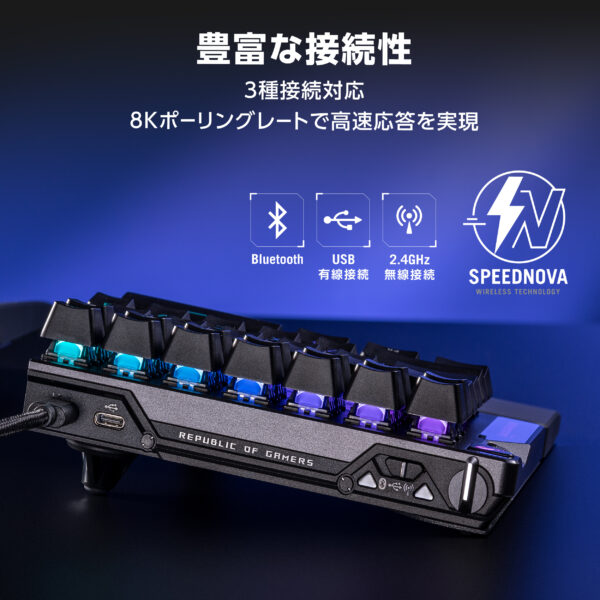 ラピッドトリガー対応の分割型ゲーミングキーボード「ROG Falcata Gaming Keyboard」が10月17日に発売_012