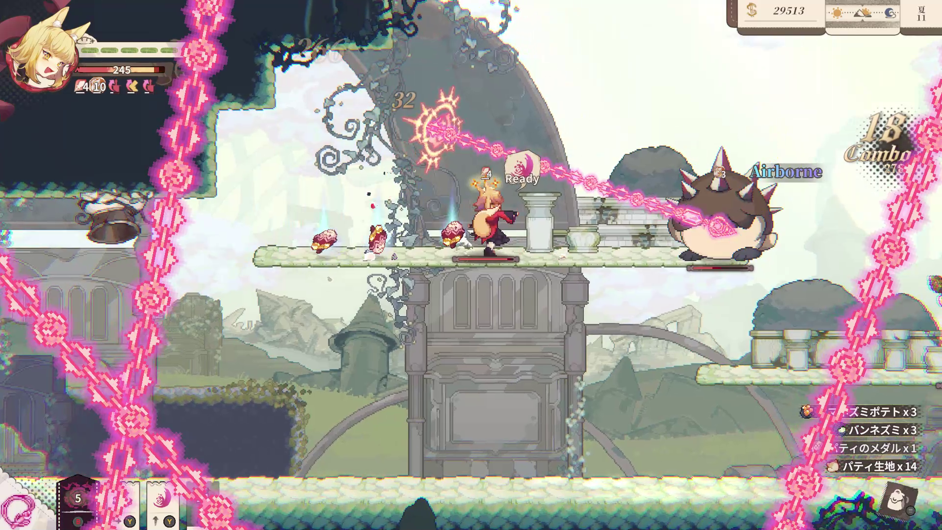 『アルタ』正式版が配信開始。キツネ耳の女の子がパン屋経営とダンジョン探索をする2Dドットアクションゲーム_009