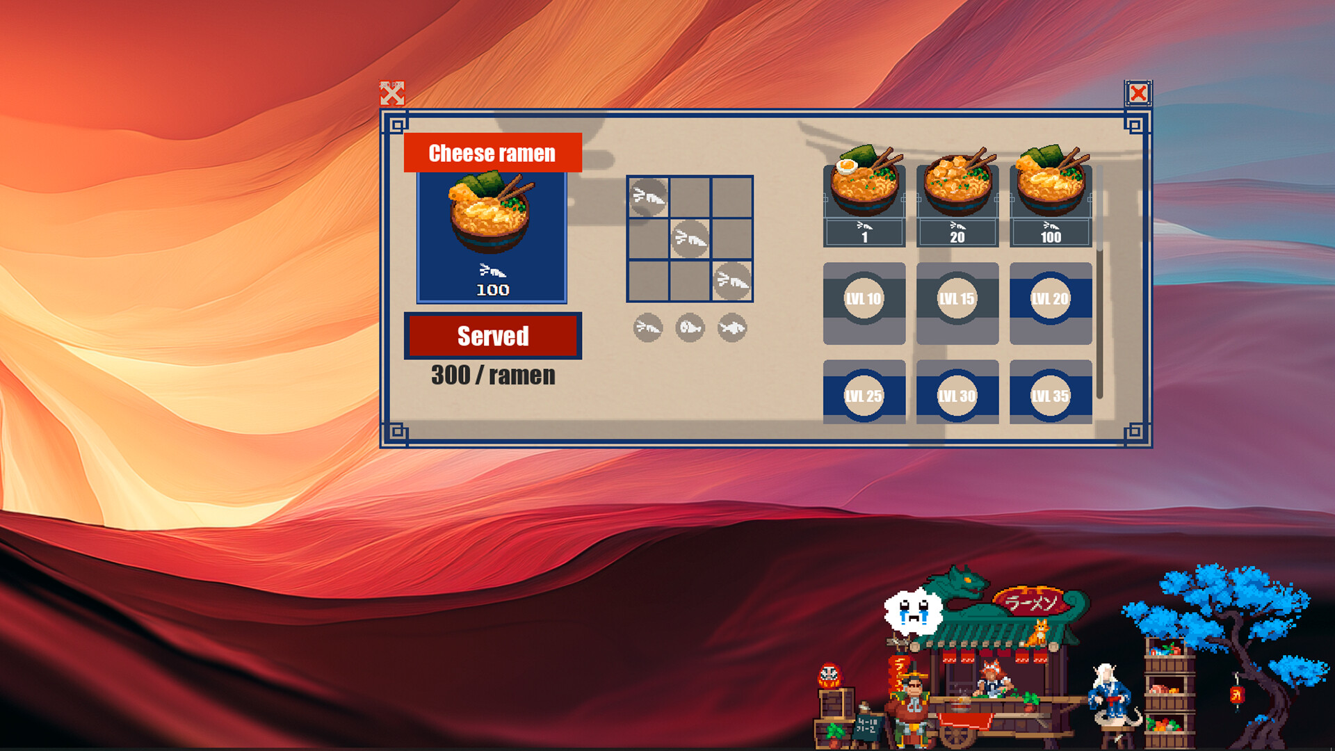 『Ramen-ten ‘Heart Abyss’』がSteamにて配信。ラーメン屋を経営するデスクトップ放置系ゲーム_001