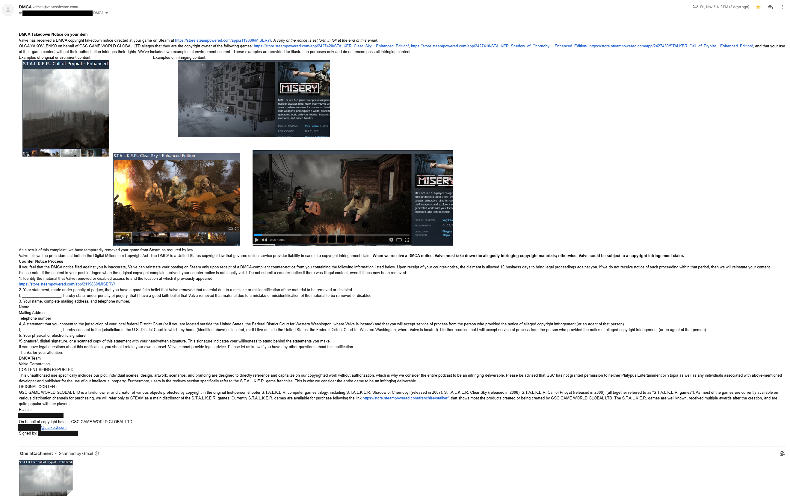 Steamで販売停止の『MISERY』がストアに復帰。『S.T.A.L.K.E.R.』開発元のGSC とのDMCA問題が解決へ_003