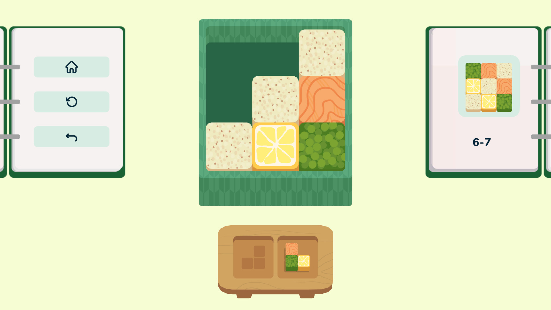 『インベントウ - inbento』Steamにて82%オフの104円でセール中。レシピ通りに食材を配置してお弁当を作るパズル_001