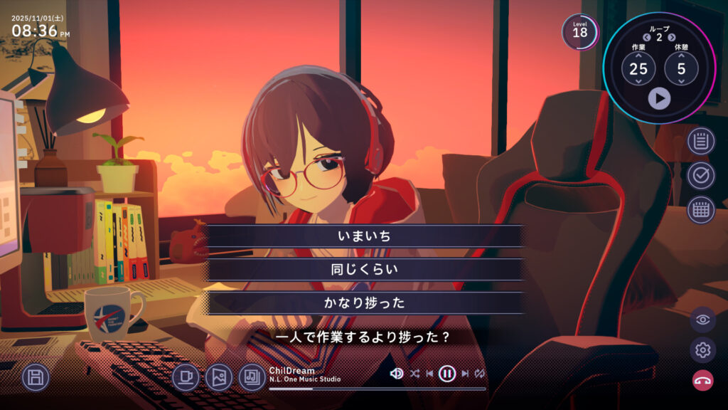 少女と作業通話できるゲーム『Chill with You: Lo-Fi Story』が本日リリース
_001