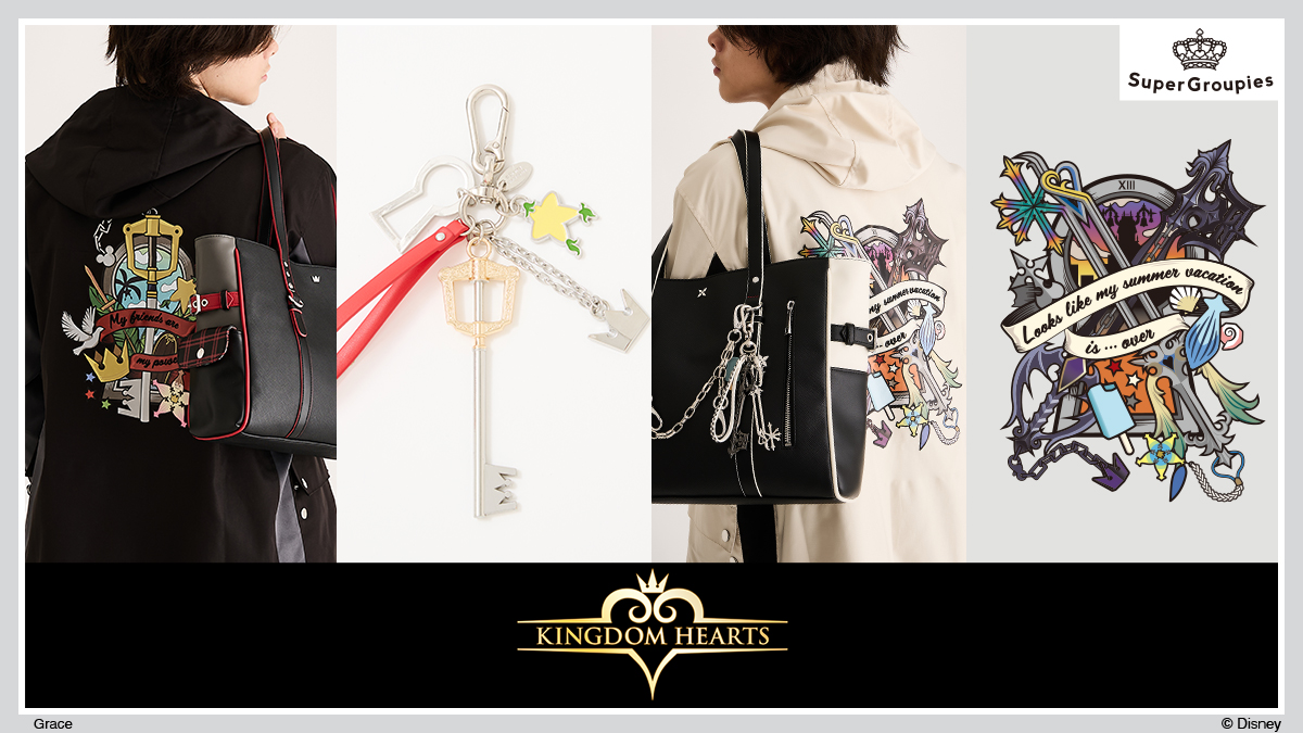 『キングダム ハーツ』ソラ・ロクサスをイメージした新作アイテムが登場。アウター、トートバッグ、チャームが発売_001