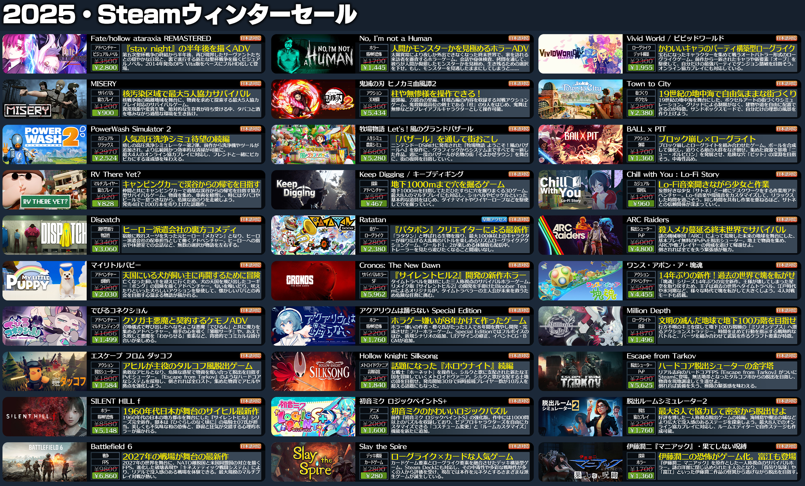 「Steamウィンターセール」注目タイトルを100種類以上ピックアップして紹介してみた_001