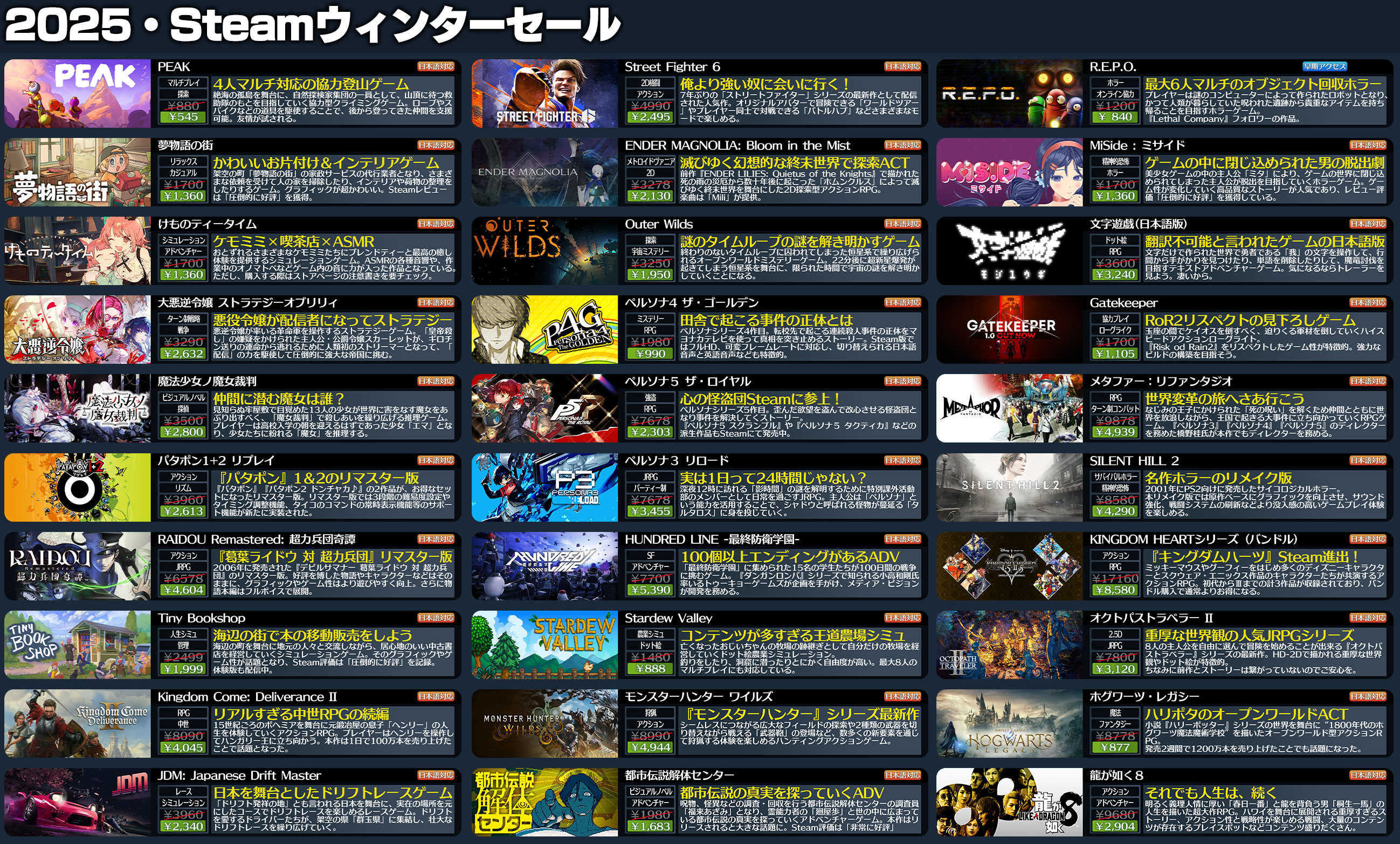 「Steamウィンターセール」注目タイトルを100種類以上ピックアップして紹介してみた_002