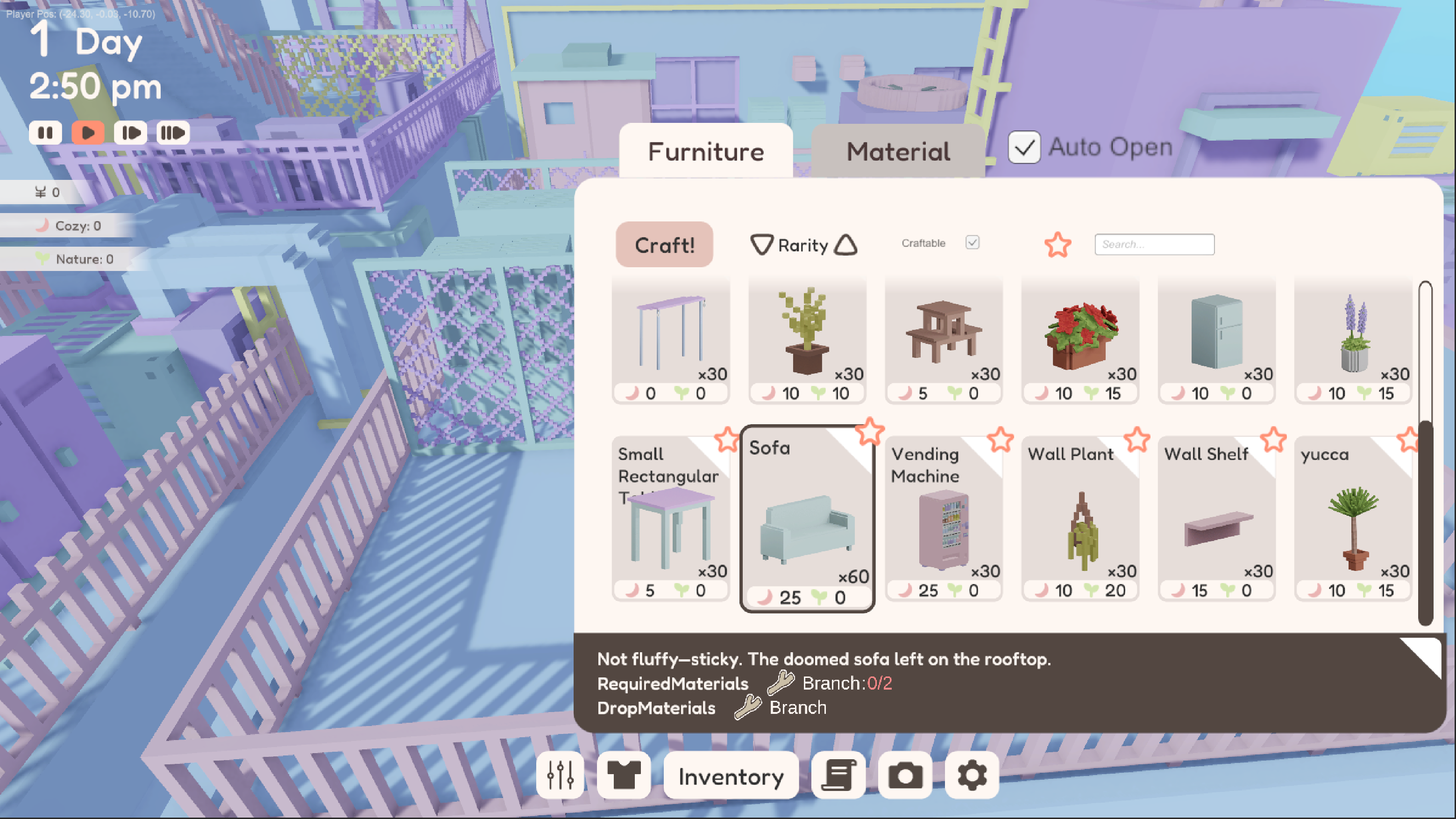 『YUME ROOF』のSteamストアページが公開。2026年2月発売予定のサンドボックス型スローライフゲーム_003