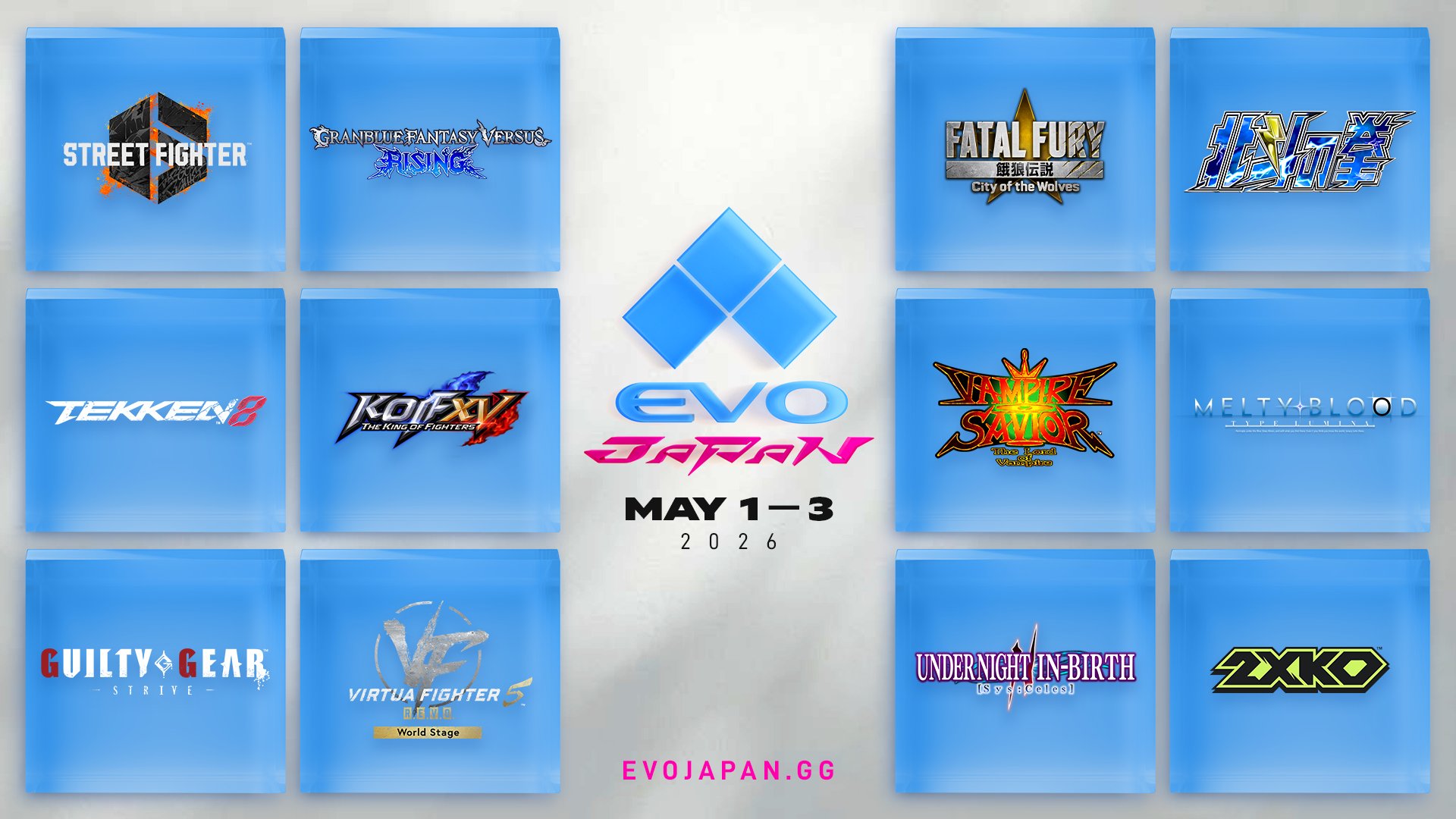 「EVO Japan 2026」と「EVO 2026」のメインタイトルが発表。「EVO Japan」にまさかの『北斗の拳』が採用_001