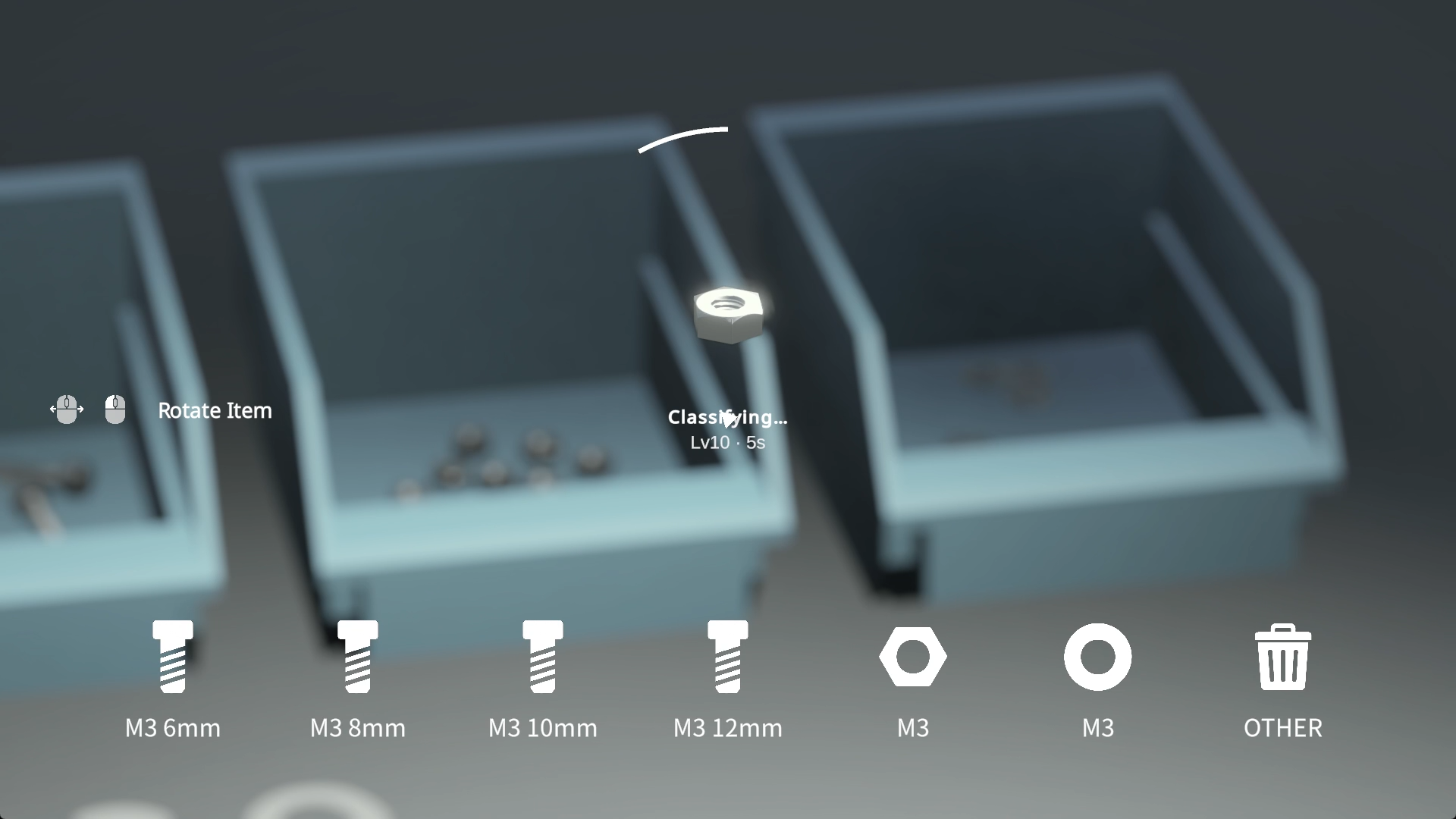 『LOW VALUE JOB』Steamストアページが公開。「ネジなどの部品仕分け」をやらされ続ける作業ゲーム_004