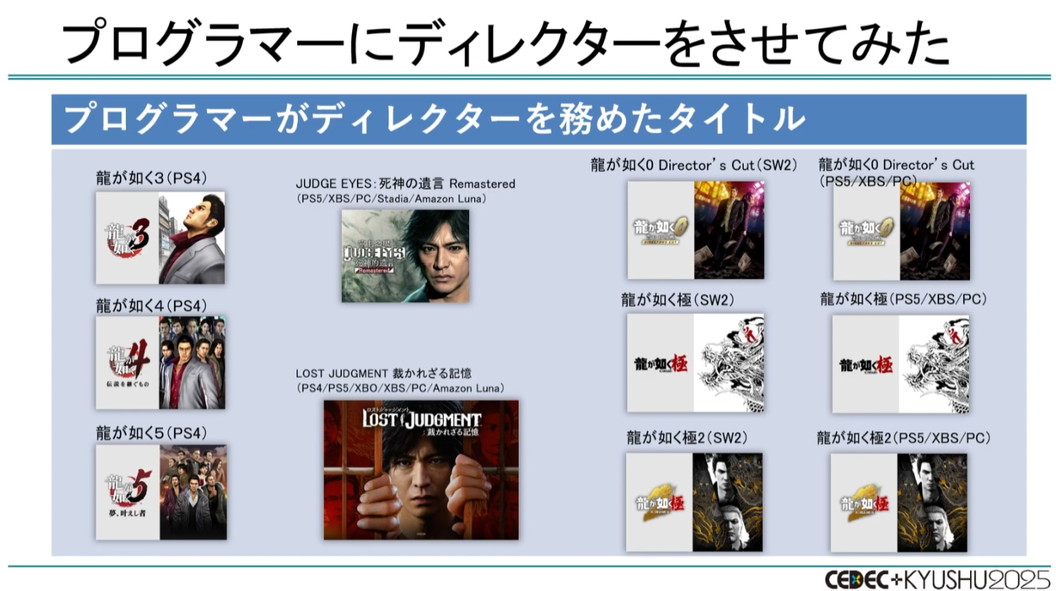 CEDEC+KYUSHU 2025『龍が如く』の“効率がよすぎる”開発環境を制作者が語る_022