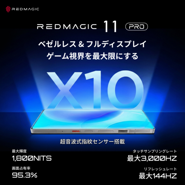 「REDMAGIC 11 Pro」が、1⽉8⽇に発売予定。12月24日12時からはREDMAGIC日本公式サイトにて先行予約販売_006