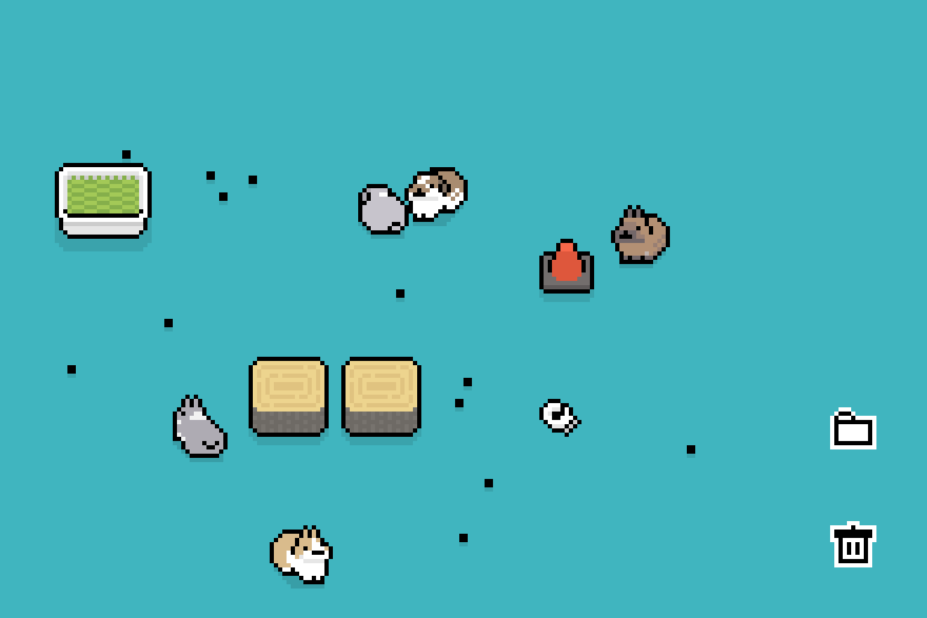 『うさぎとぷーぷ』1月23日に配信開始。かわいいドット絵うさぎの“うんぴ”を集めるデスクトップペット_001