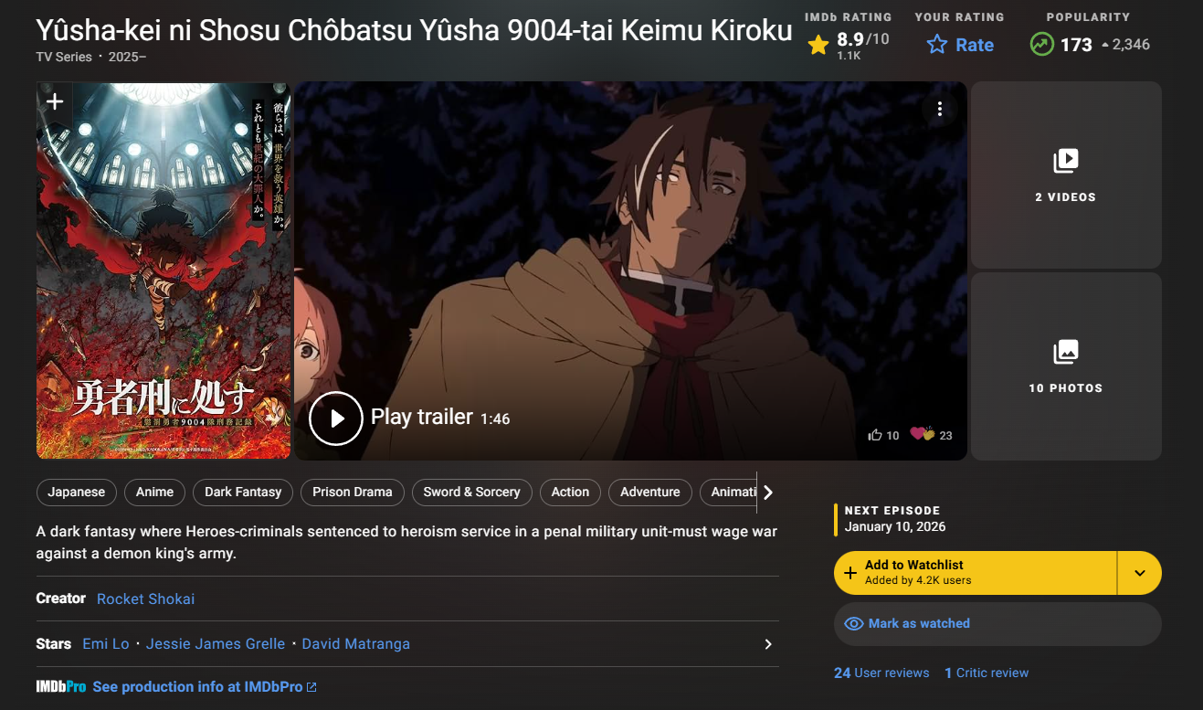 アニメ『勇者刑に処す』1話がとんでもない大好評! 海外でもIMDbスコア「8.9点」の超高得点を記録_001