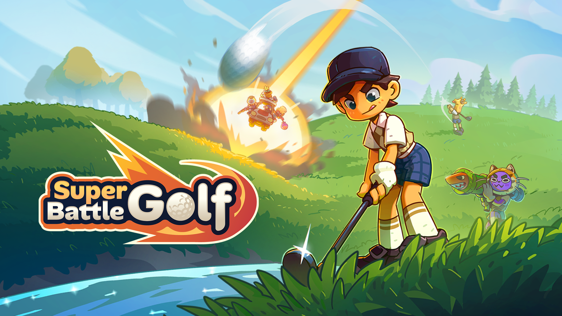 『Super Battle Golf』が発表。ミサイルを撃ってゴルフカートで轢く、カオスすぎる最大8人対戦ゴルフゲーム_006
