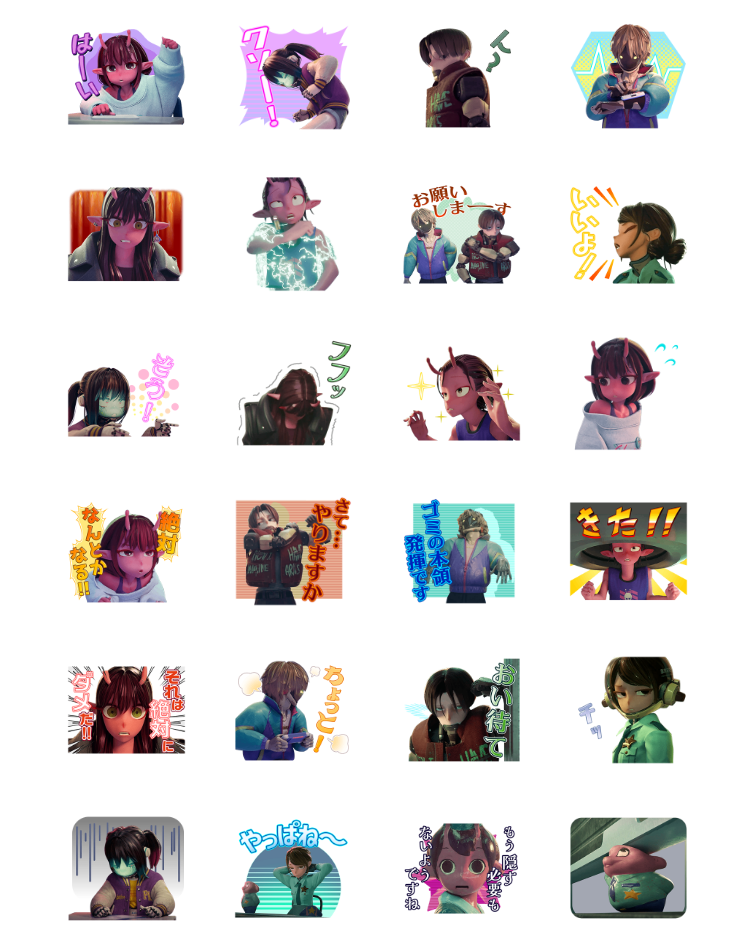 『銀河特急 ミルキー☆サブウェイ』の動くLINEスタンプが登場_002