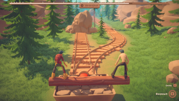 デッカい丸太に2人で乗ってゴールを目指す協力ゲーム『Log Riders』がSteamにて2月13日に発売_001