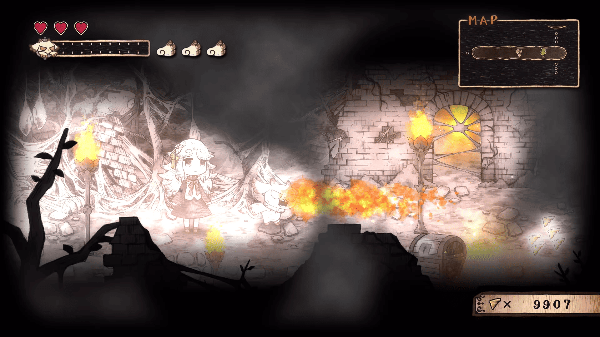 『シニガミ姫と異書館ノ怪物』火噴きや浮遊など能力の一部が新たに公開_016