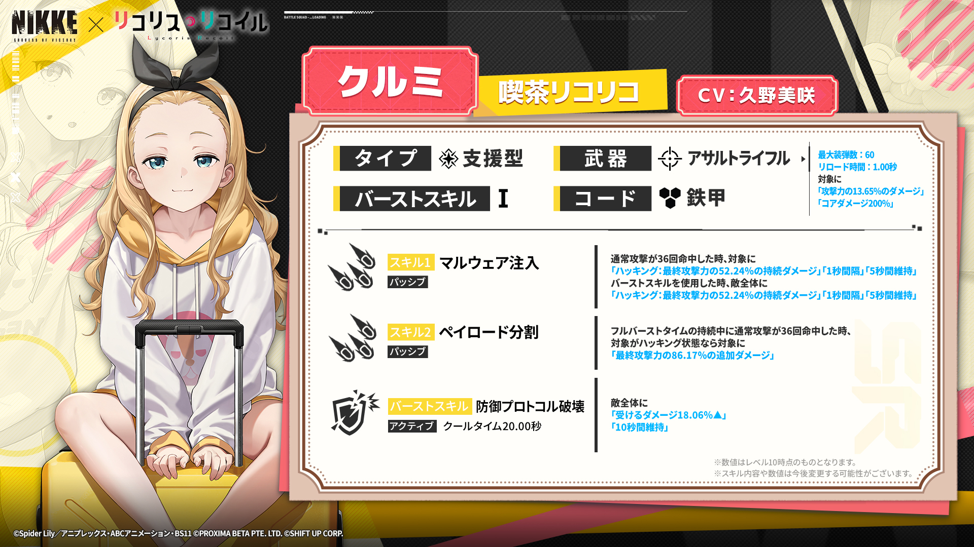 『NIKKE』×『リコリス・リコイル』コラボが配信。コラボキャラ「クルミ」「千束」「たきな」が登場_019