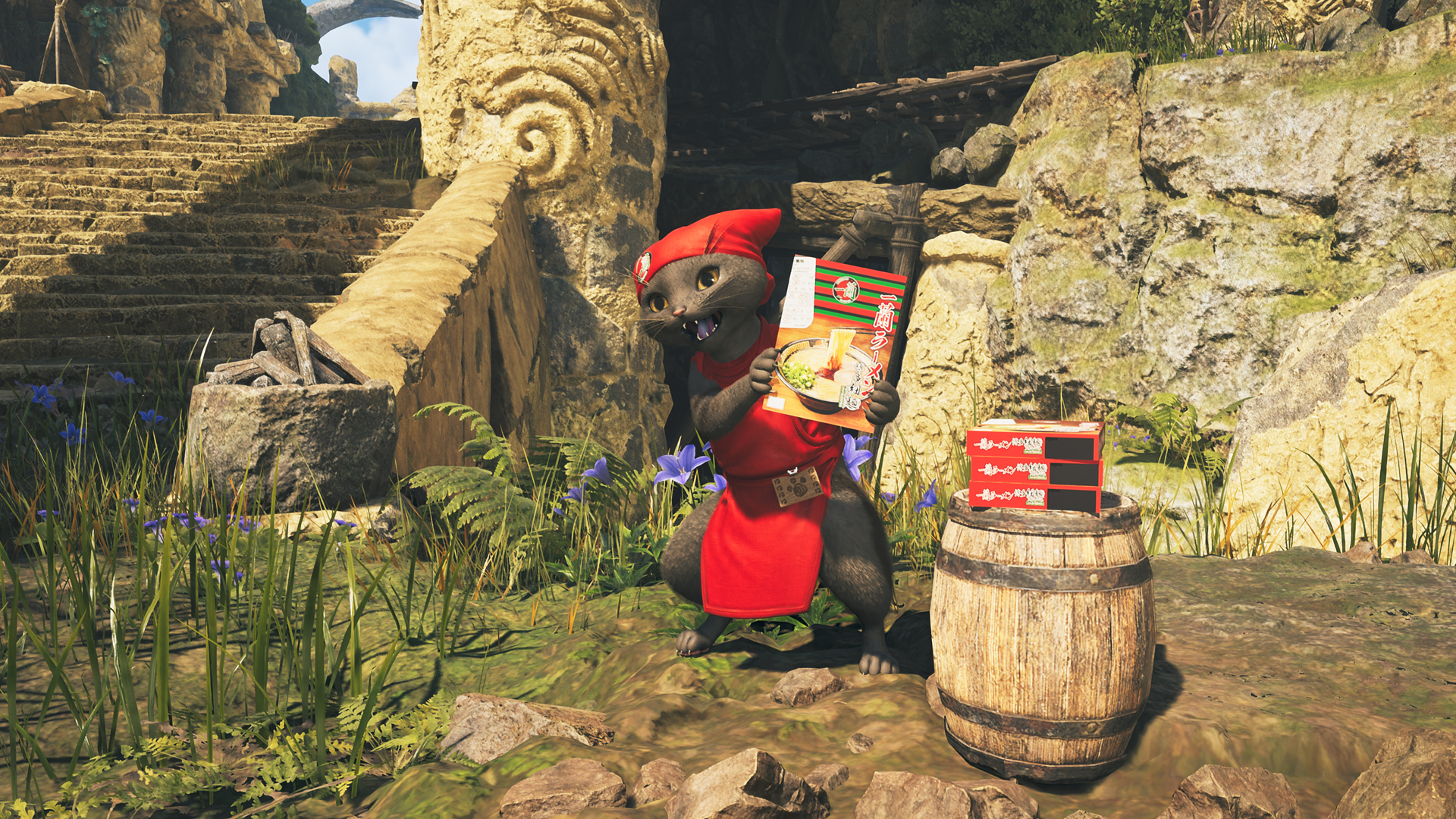 『モンハンワイルズ』ゲーム内に「一蘭」のラーメンが降臨_006