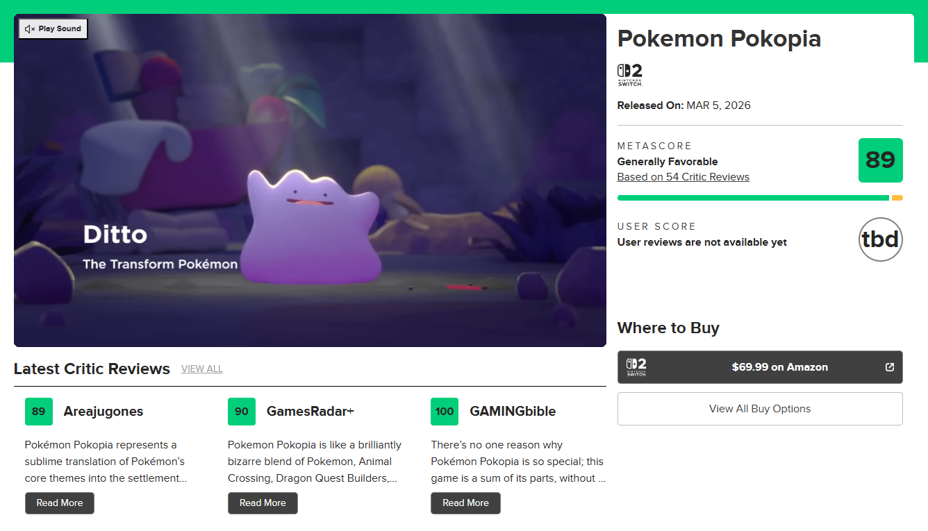 『ぽこ あ ポケモン』が海外メタスコア平均で「89/100」の高評価を獲得_001