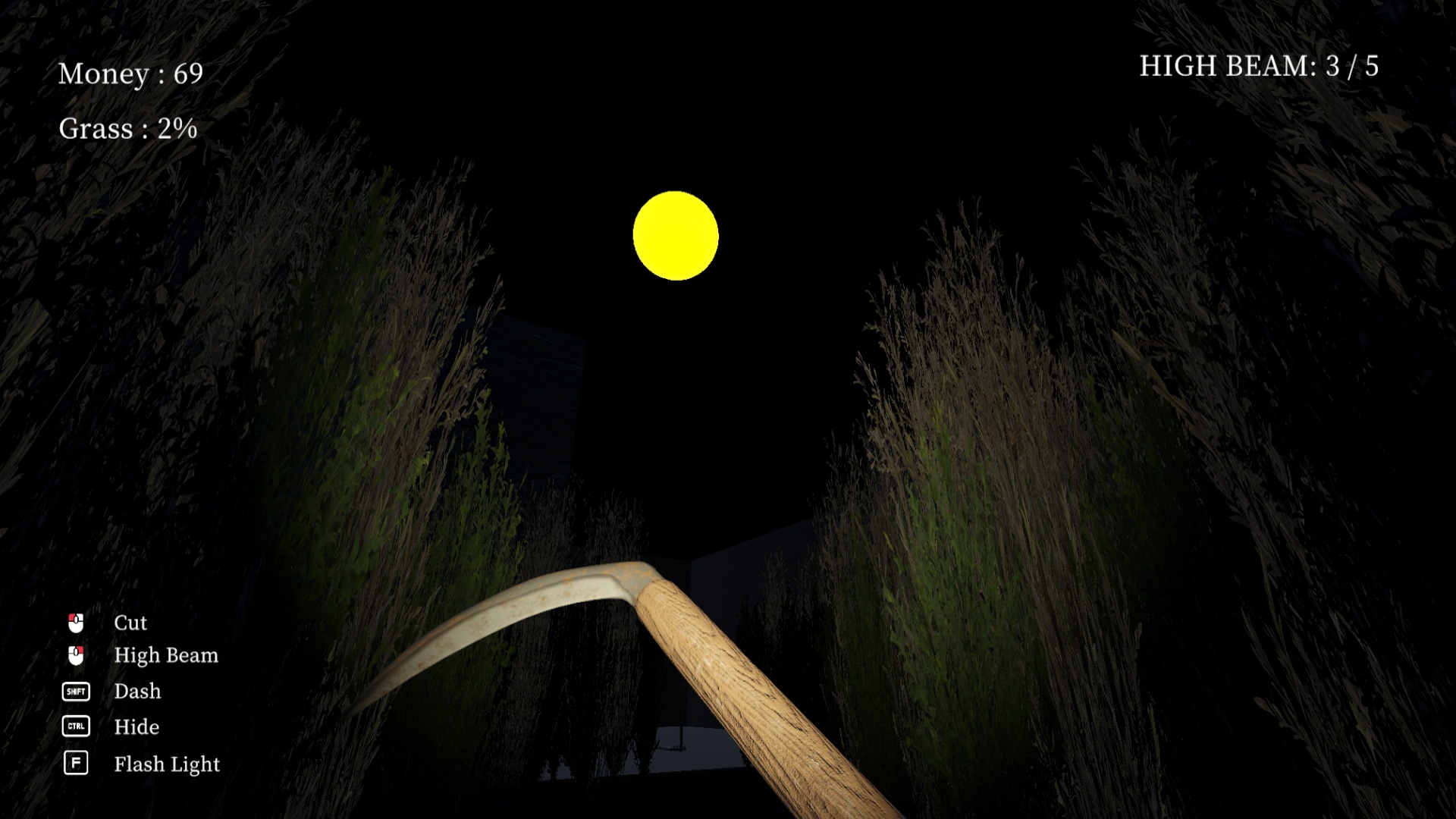 草刈りホラーゲーム『Bait Garden』がSteamにてリリース。深夜の庭園で怪物に見つからないように草を刈る_002