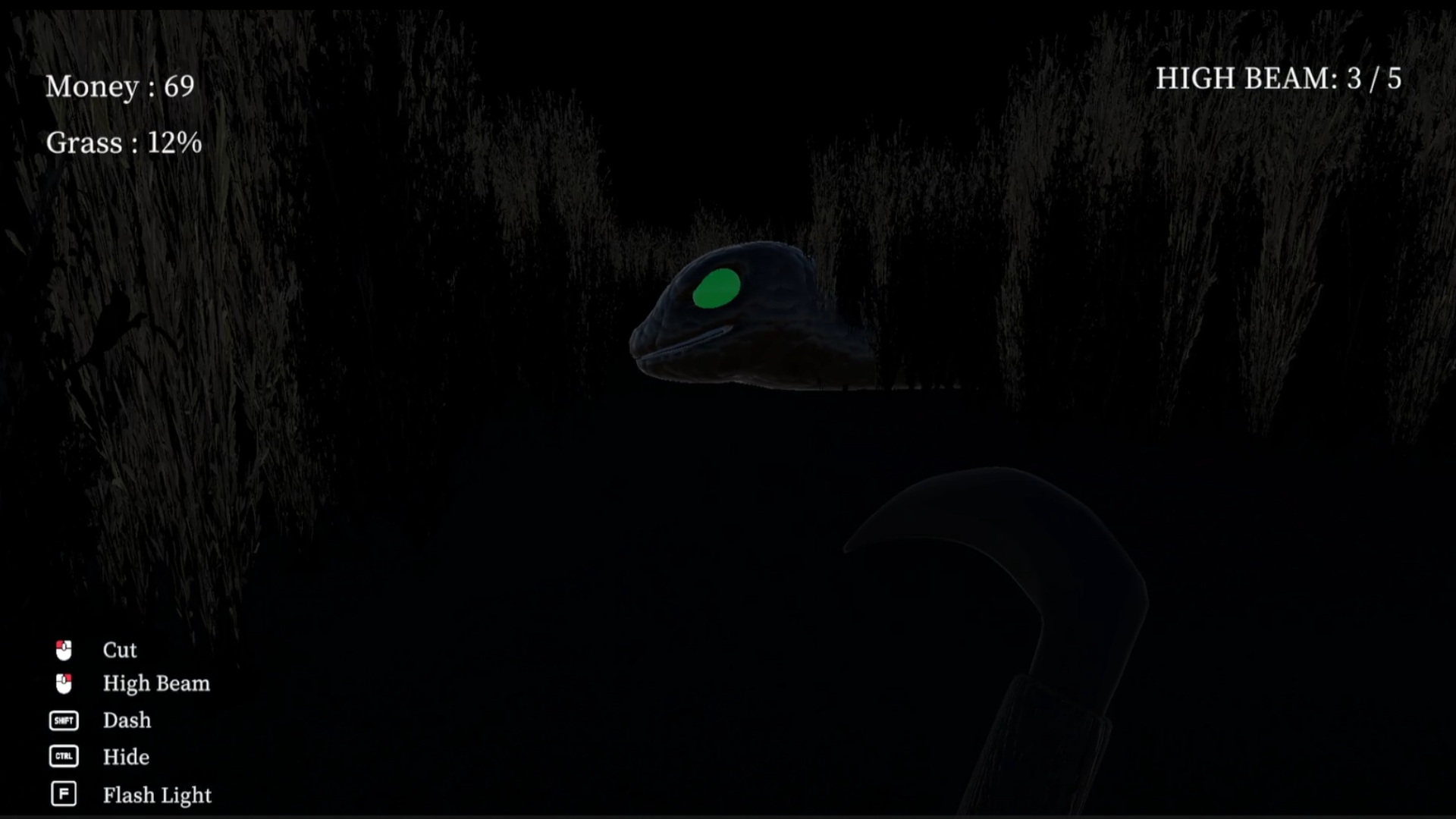 草刈りホラーゲーム『Bait Garden』がSteamにてリリース。深夜の庭園で怪物に見つからないように草を刈る_004