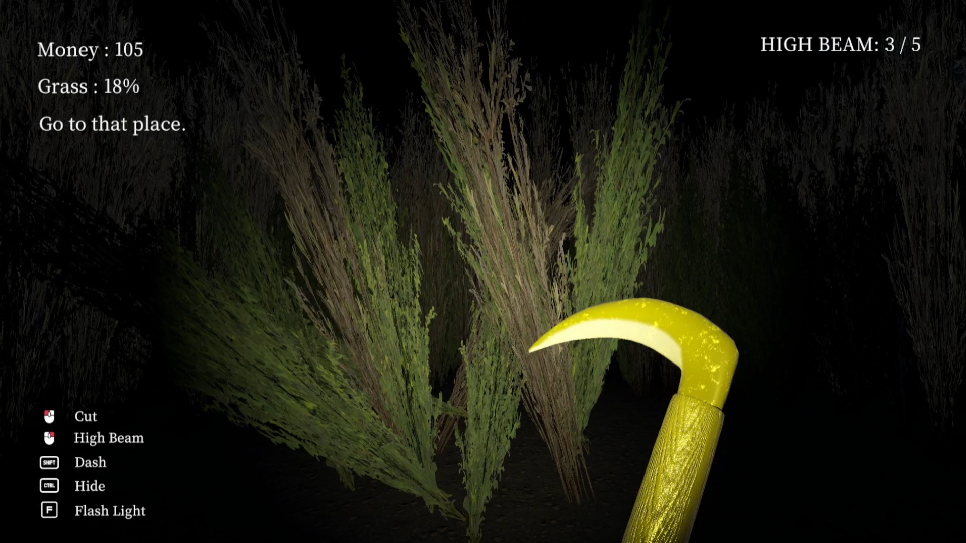 草刈りホラーゲーム『Bait Garden』がSteamにてリリース。深夜の庭園で怪物に見つからないように草を刈る_005