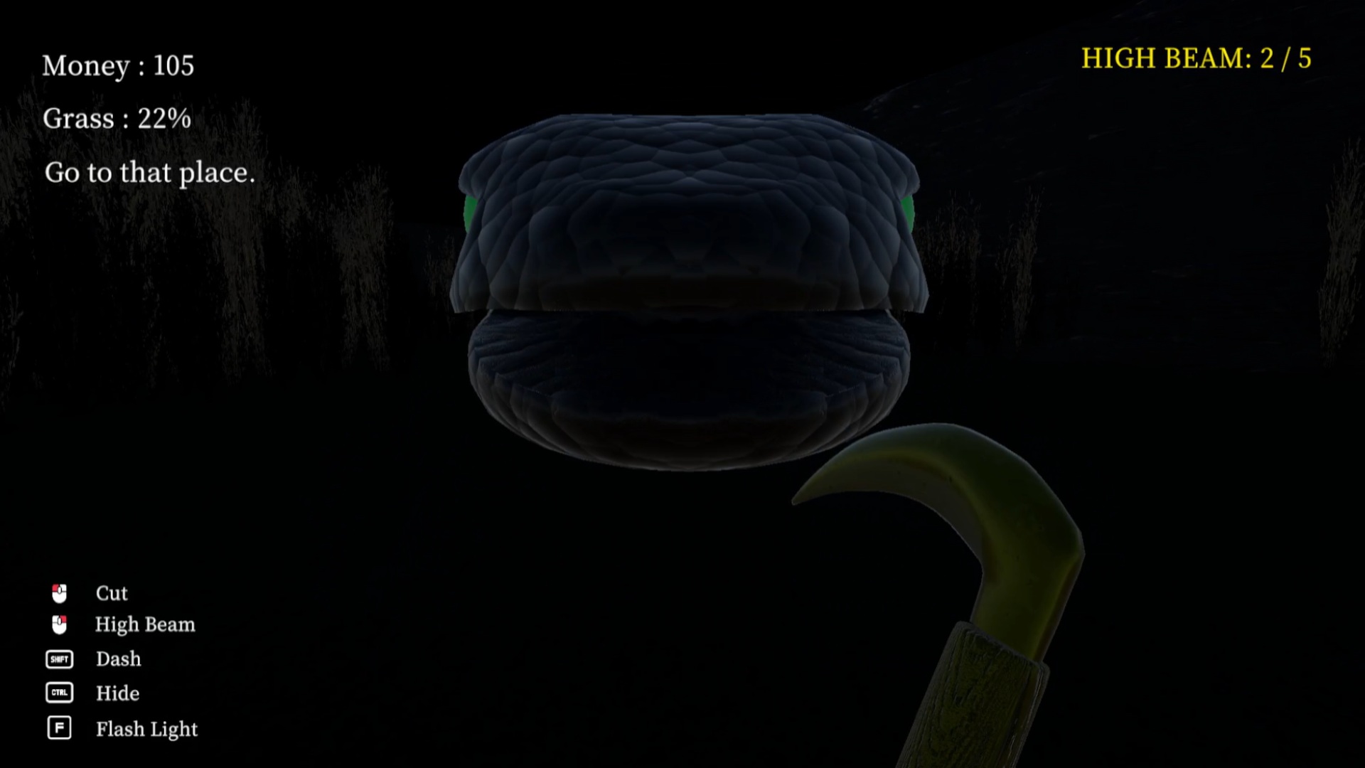 草刈りホラーゲーム『Bait Garden』がSteamにてリリース。深夜の庭園で怪物に見つからないように草を刈る_007