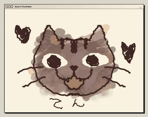 “ゆらゆら動く線”でお絵描きできるツール『Sora's FizzPaint』が無料公開_001